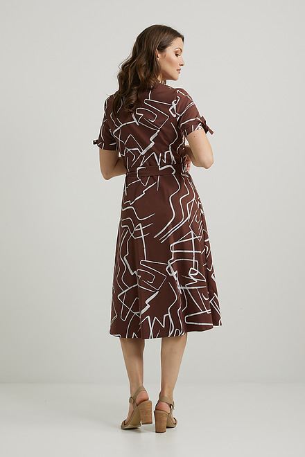 Joseph Ribkoff Abstract Print Shirt Dress Style 222111. Brown/vanilla. 2