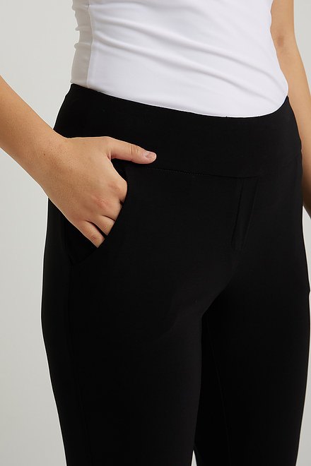 Joseph Ribkoff Clean Front Pants Style 222181. Black. 4