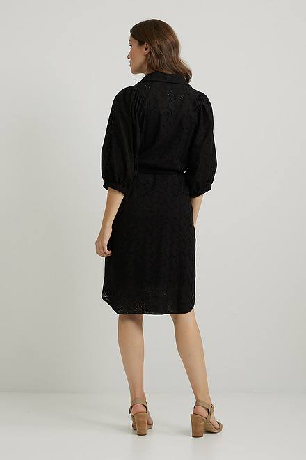Joseph Ribkoff Lace Shirt Dress Style 222193. Black. 2