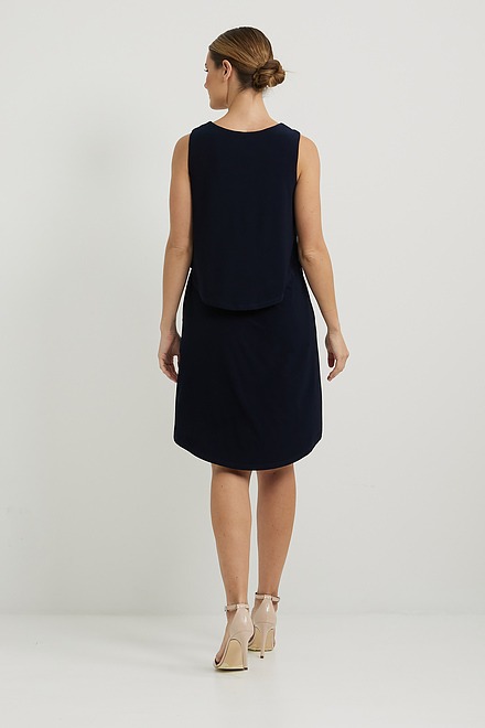 Joseph Ribkoff Sleeveless Jersey Dress Style 222203. Midnight Blue 40. 2