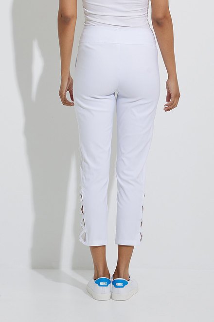 Joseph Ribkoff Crosshatch Pants Style 222220. White. 3