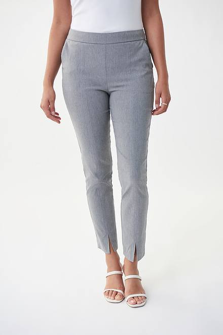 Joseph Ribkoff Slit Cuff Pants Style 222246. Charcoal Grey