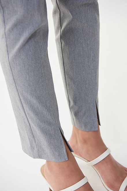 Joseph Ribkoff Slit Cuff Pants Style 222246. Charcoal Grey. 4