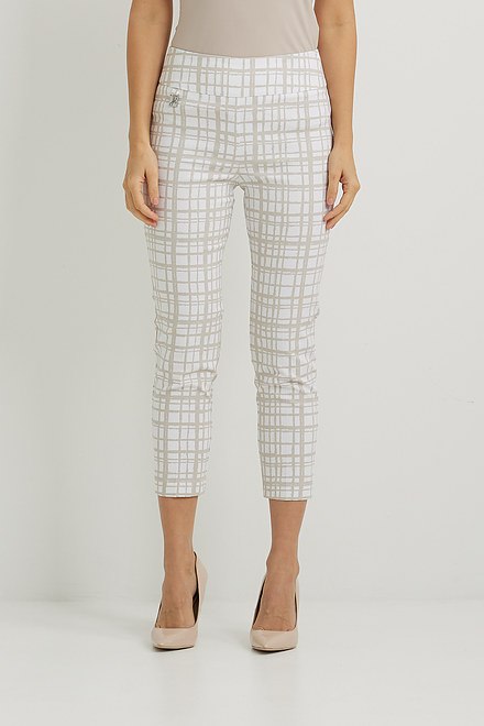 Checked Cropped Pants Style 222259