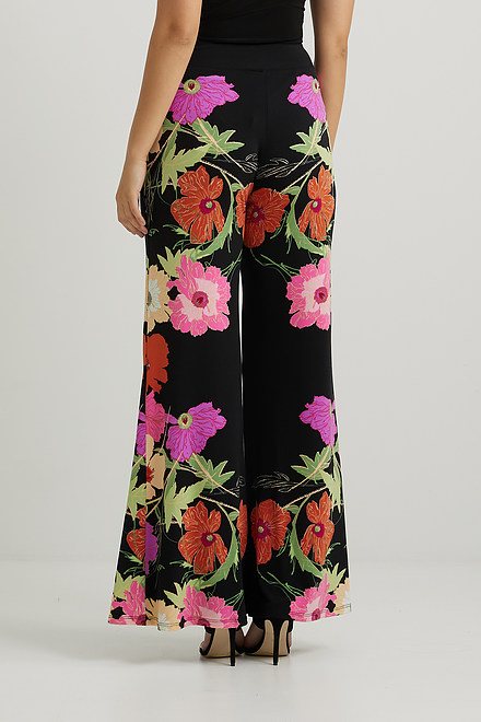 Joseph Ribkoff Floral Wide Leg Pants Style 222273. Black/multi. 2