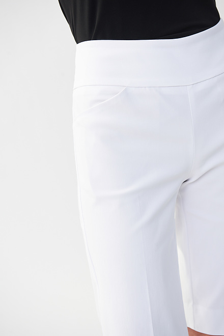 Joseph Ribkoff Clean Front Shorts Style 222287. White. 3