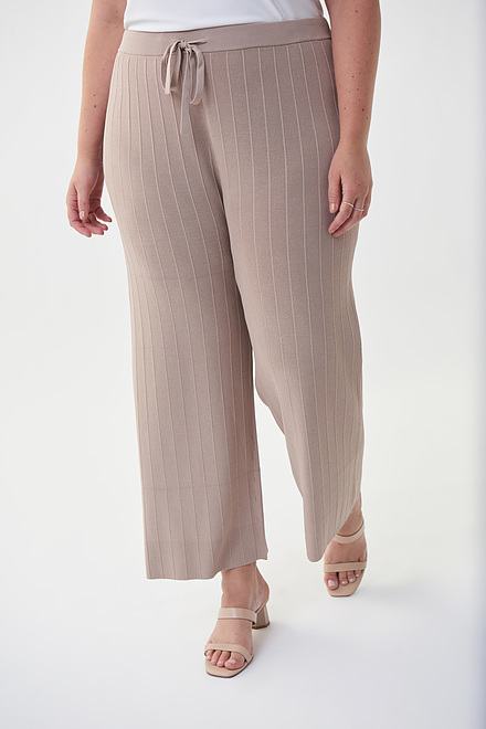 Joseph Ribkoff Knit Wide Leg Pants Style 222905. Tan. 2