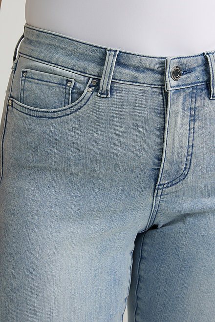Joseph Ribkoff Rolled Cuff Pants Style 222908. Light Blue. 4