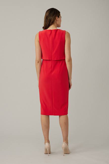 Joseph Ribkoff Grommet Detail Dress Style 221061. Lacquer Red. 2