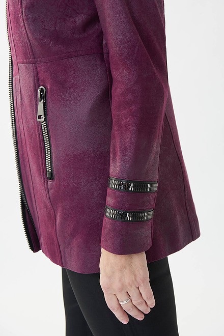 Joseph Ribkoff jackets &amp; blazers style 213948R. Mulberry. 3
