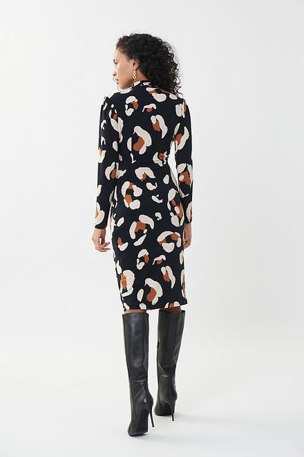 Joseph Ribkoff Animal Print Dress Style  223036. Black/multi. 5