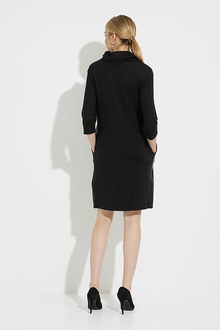 Joseph Ribkoff Leatherette Dress Style 223061. Black. 2
