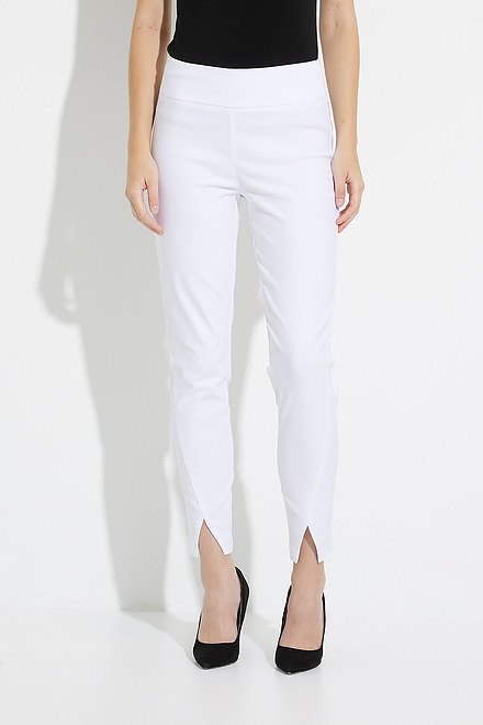 Joseph Ribkoff Split Hem Pants Style 223103. White. 2