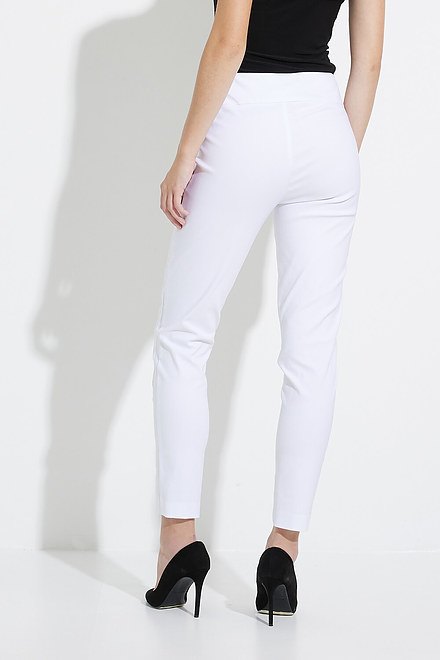 Joseph Ribkoff Split Hem Pants Style 223103. White. 3