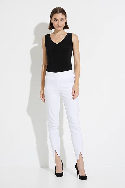 Joseph Ribkoff Split Hem Pants Style 223103. White