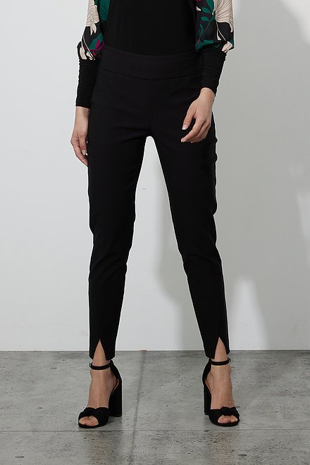 Joseph Ribkoff Split Hem Pants Style 223103. Black. 2