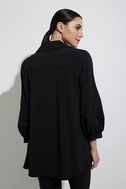 Joseph Ribkoff Puff Sleeve Blouse Style 223113. Black. 2