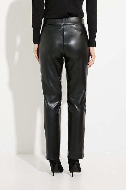 Joseph Ribkoff Faux Leather Pants Style  223131. Black. 2