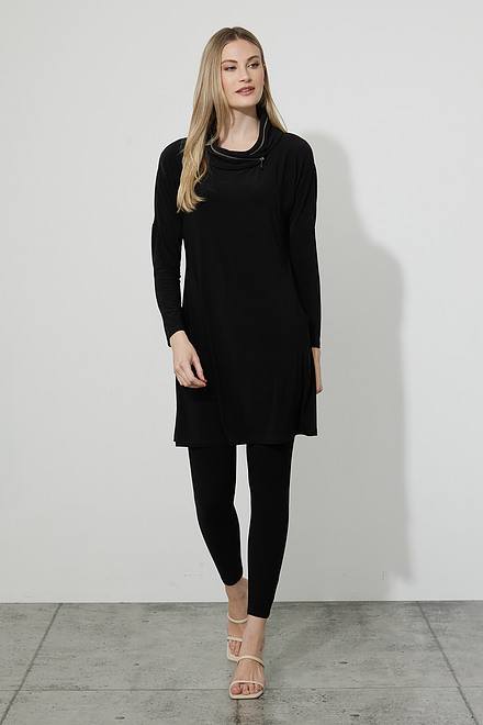 Joseph Ribkoff Zip Accent Dress Style 223135. Black. 5