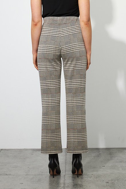 Joseph Ribkoff Knit Jacquard Pants Style 223143. Beige/black. 3