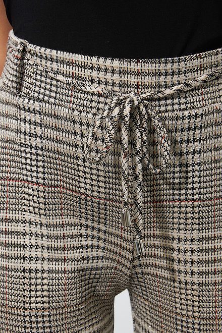 Joseph Ribkoff Knit Jacquard Pants Style 223143. Beige/black. 4