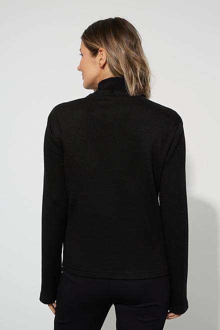 Joseph Ribkoff Faux Leather Jacket Style 223217. Black/black. 2