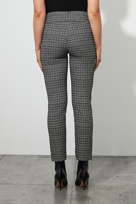 Joseph Ribkoff Checkered Pant Style 223219. Black/white/silver. 2