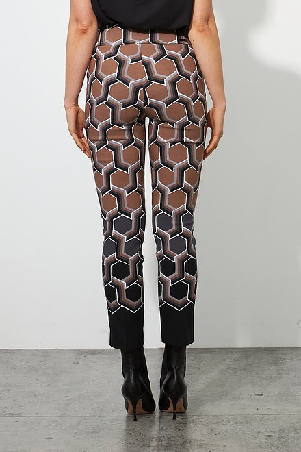 Joseph Ribkoff Geometric Print Pants Style 223280. Black/multi. 3