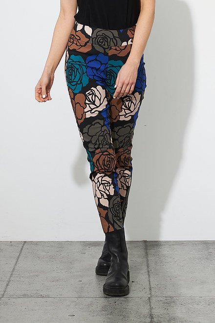 Joseph Ribkoff Floral Slim Leg Pants Style 223281. Black/multi. 2