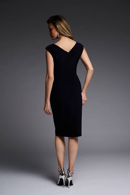 Joseph Ribkoff Sequin Appliqu&eacute; Dress Style 223729. Midnight Blue. 2