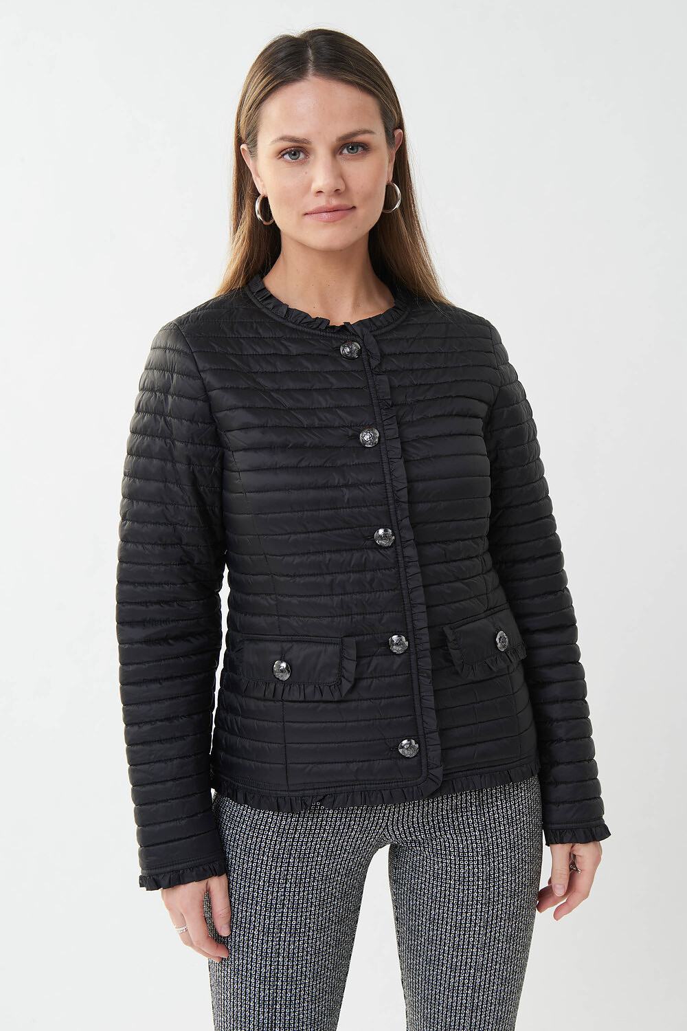 Joseph Ribkoff Quilted Puffer Coat Style 223908. Black