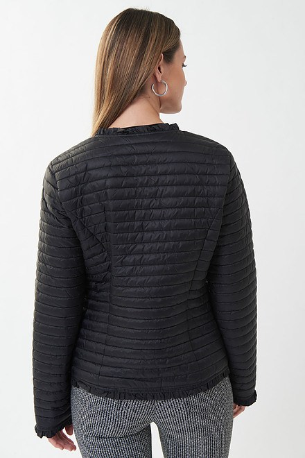 Joseph Ribkoff Quilted Puffer Coat Style 223908. Black. 2