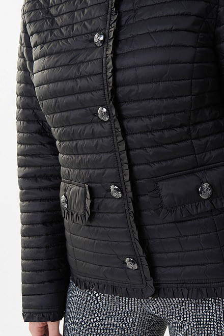 Joseph Ribkoff Quilted Puffer Coat Style 223908. Black. 4