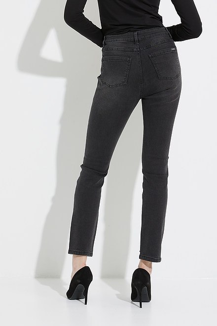 Joseph Ribkoff Studded Jeans Style 223925. Charcoal Grey. 3