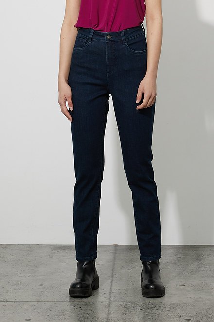 Joseph Ribkoff Zip Detail Jeans Style 223926. Indigo. 2