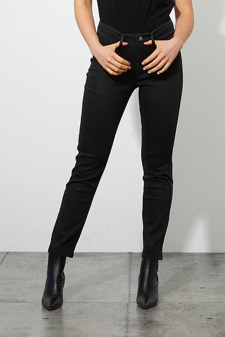 Joseph Ribkoff Coated Jeans Style 223933. Black. 2