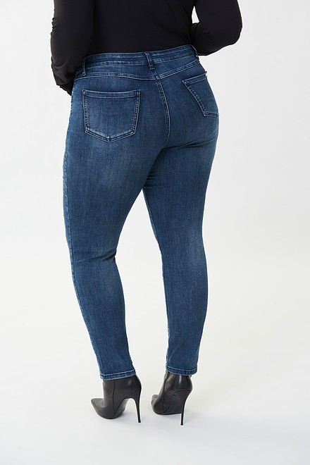 Joseph Ribkoff Embellished Front Jeans Style 223935. Denim Medium Blue. 7