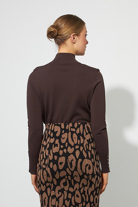 Joseph Ribkoff Studded Sweater Style 223954. Mocha. 2