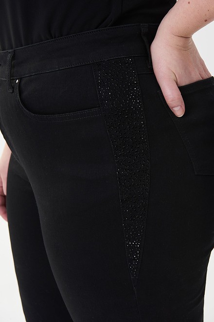 Joseph Ribkoff Embellished Detail Jeans Style 223973. Black. 5