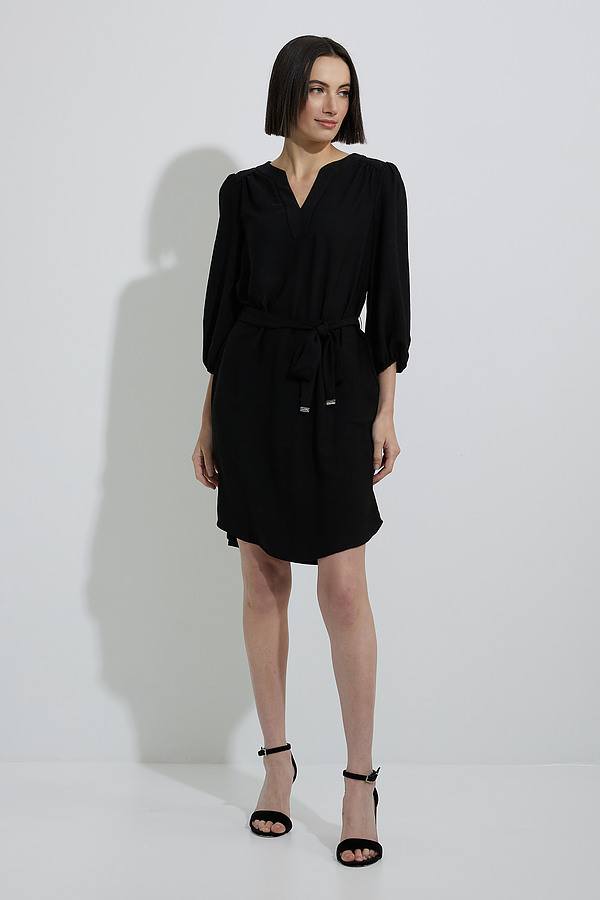 Joseph Ribkoff 3/4 Sleeve Dress Style 222001. Black