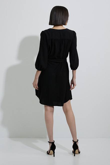 Joseph Ribkoff 3/4 Sleeve Dress Style 222001. Black. 2