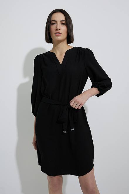 Joseph Ribkoff 3/4 Sleeve Dress Style 222001. Black. 3