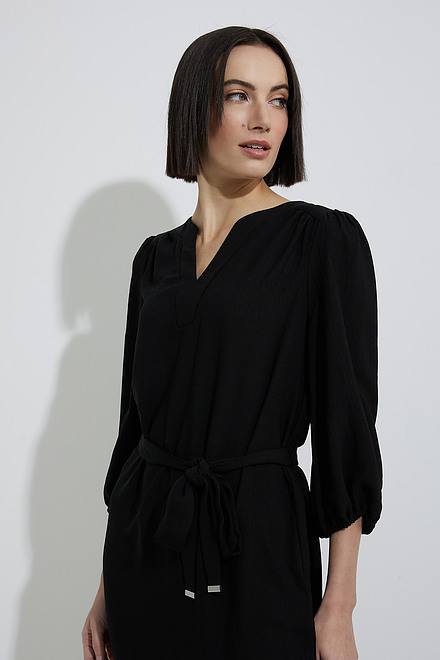 Joseph Ribkoff 3/4 Sleeve Dress Style 222001. Black. 5