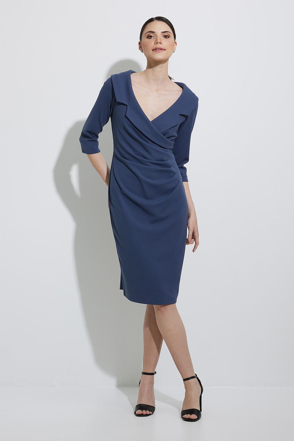 Joseph Ribkoff Blazer Dress Style 221343. Mineral Blue