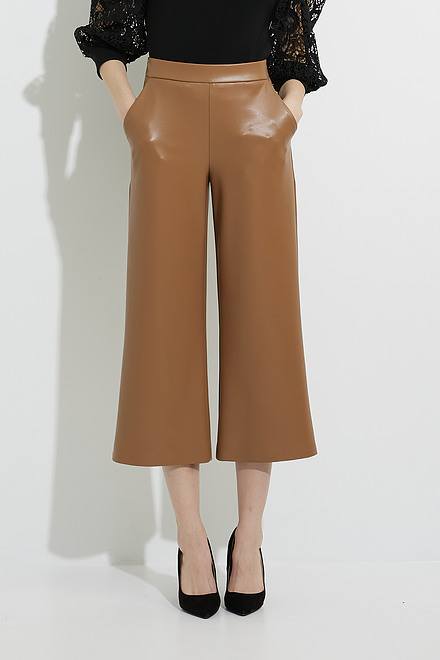 Faux Leather Flared Pants Style 224016