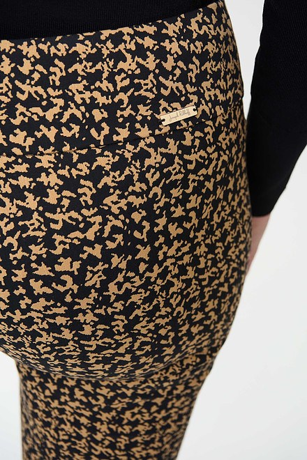 Joseph Ribkoff Button Detail Pants Style 224113. Black/brown. 5