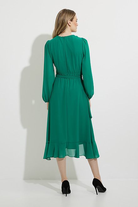 Joseph Ribkoff Wrap Front Dress Style 224162. True Emerald. 2