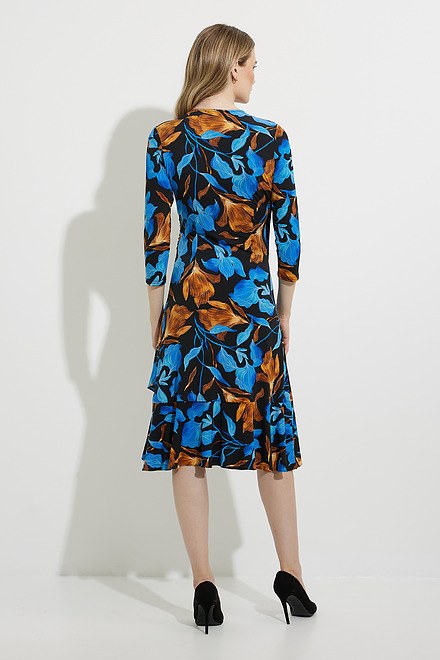 Joseph Ribkoff Floral Print Dress Style 224208. Black/multi. 2