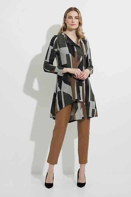Joseph Ribkoff Abstract Print Cover-Up Style 224235. Grey/multi. 5