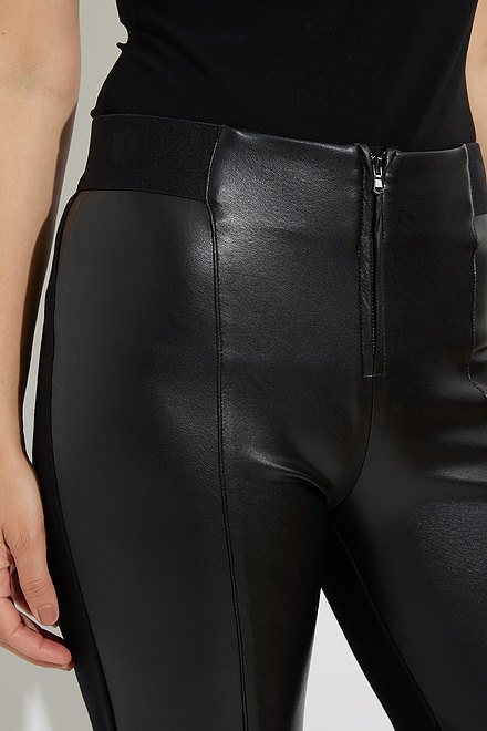Joseph Ribkoff Leatherette Pants Style 224311. Black. 4